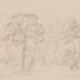 Панно "Sketch" арт.ETD9 003, из коллекции Etude, фабрики Loymina, большого размера с наброском деревьев в лесу. Обои для детской.